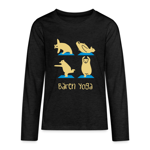Bären Yoga - Teenager Langarmshirt - charcoal grey