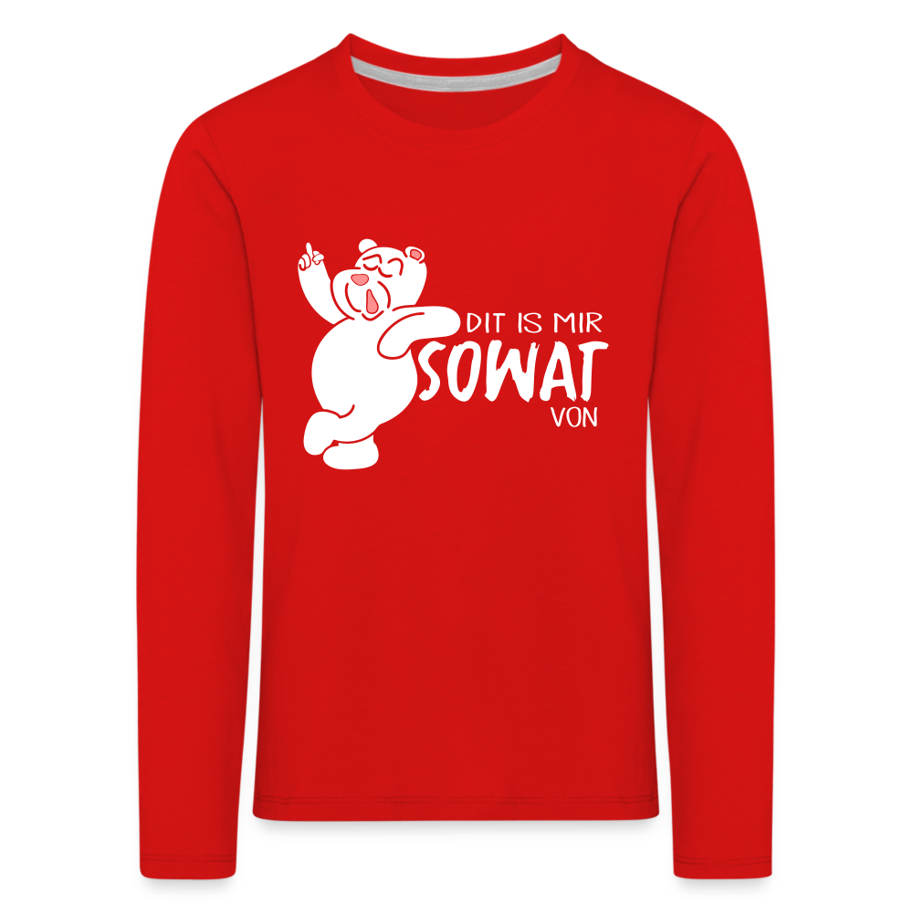 Dit is mir sowat von - Kinder Langarmshirt - red