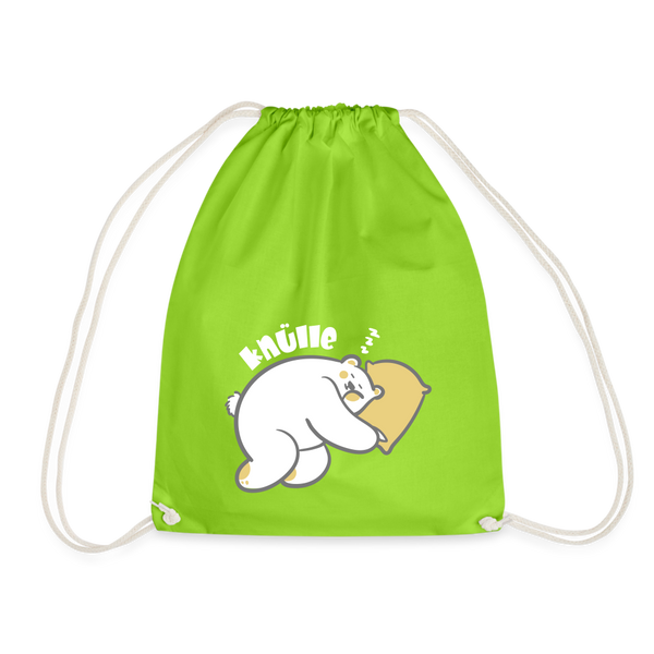 Knülle - Turnbeutel - neon green