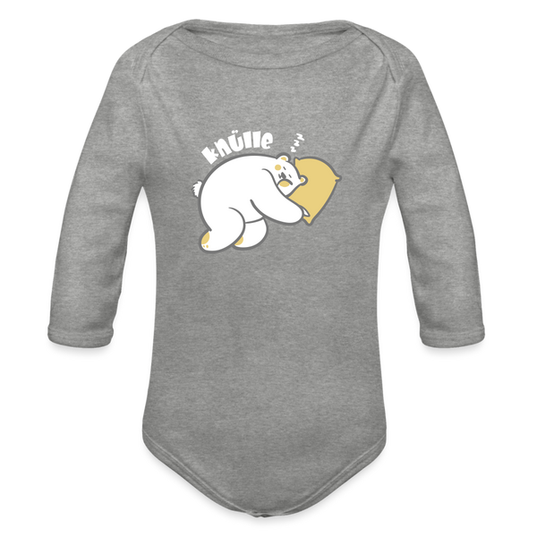Knülle - Bio-Langarmbody - heather grey