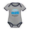 Juckt Mir Nich! - Baby Bio-Kurzarm-Kontrastbody - heather grey/navy