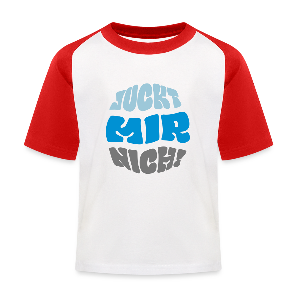 Juckt Mir Nich! - Kinder Baseball T-Shirt - white/red