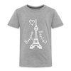 Eiffelturm in Berlin Bonjour - Kinder Premium T-Shirt - heather grey
