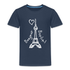 Eiffelturm in Berlin Bonjour - Kinder Premium T-Shirt - navy