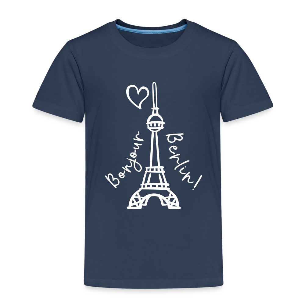 Eiffelturm in Berlin Bonjour - Kinder Premium T-Shirt - navy