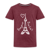 Eiffelturm in Berlin Bonjour - Kinder Premium T-Shirt - heather burgundy