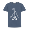 Eiffelturm in Berlin Bonjour - Kinder Premium T-Shirt - heather blue