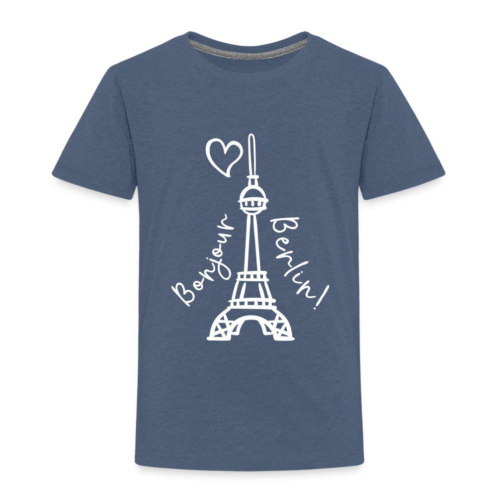 Eiffelturm in Berlin Bonjour - Kinder Premium T-Shirt - heather blue