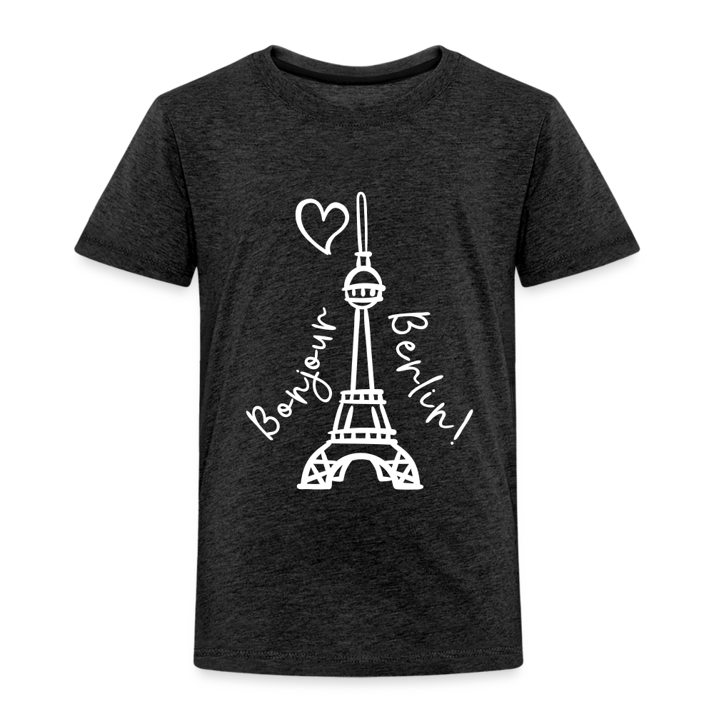 Eiffelturm in Berlin Bonjour - Kinder Premium T-Shirt - charcoal grey