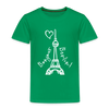 Eiffelturm in Berlin Bonjour - Kinder Premium T-Shirt - kelly green