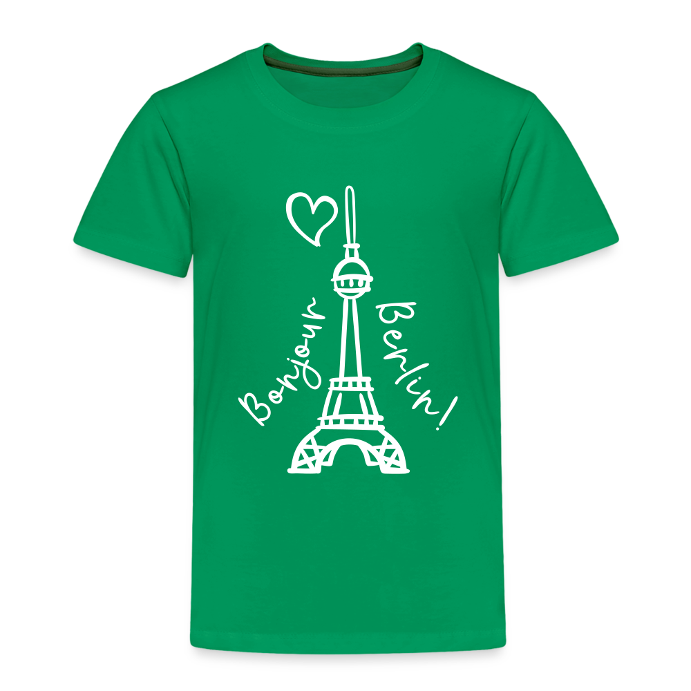 Eiffelturm in Berlin Bonjour - Kinder Premium T-Shirt - kelly green