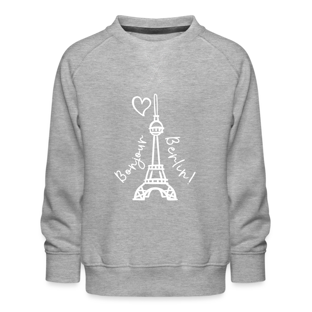 Eiffelturm in Berlin Bonjour - Kinder Premium Sweatshirt - heather grey