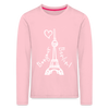 Eiffelturm in Berlin Bonjour - Kinder Langarmshirt - rose shadow