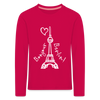 Eiffelturm in Berlin Bonjour - Kinder Langarmshirt - dark pink