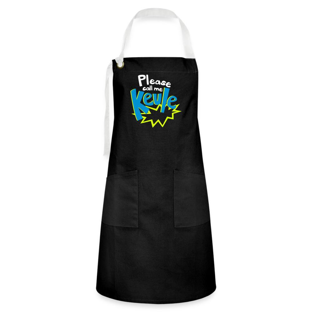 Call me Keule! - Kontrastschürze - black/white