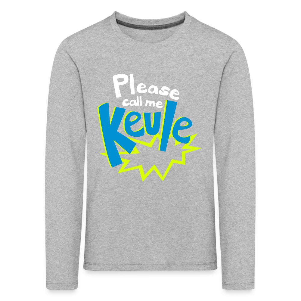 Call me Keule! - Kinder Langarmshirt - heather grey