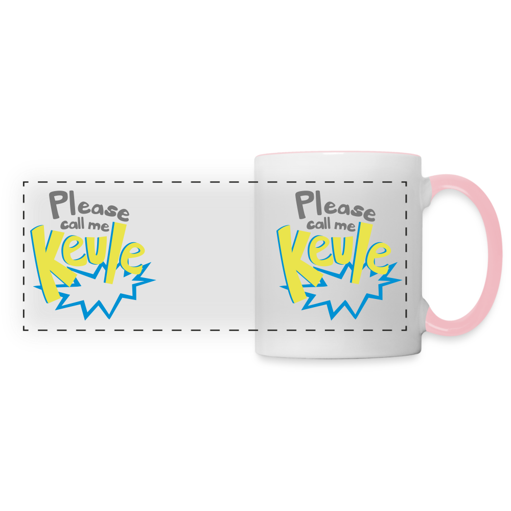 Call me Keule! - Tasse zweifarbig - white/pink