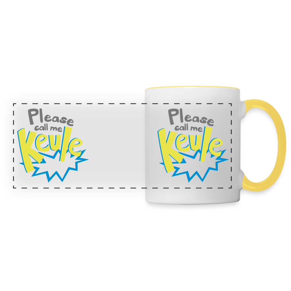Call me Keule! - Tasse zweifarbig - white/yellow
