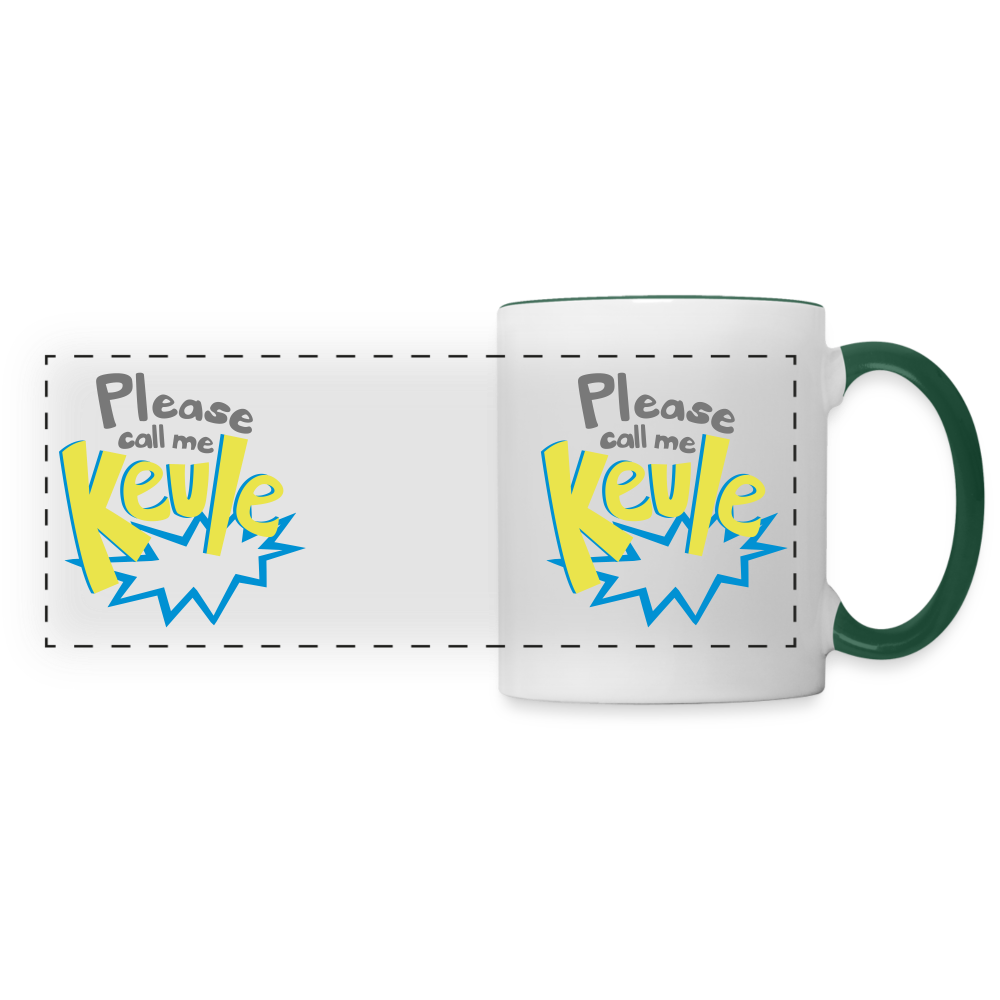Call me Keule! - Tasse zweifarbig - white/dark green