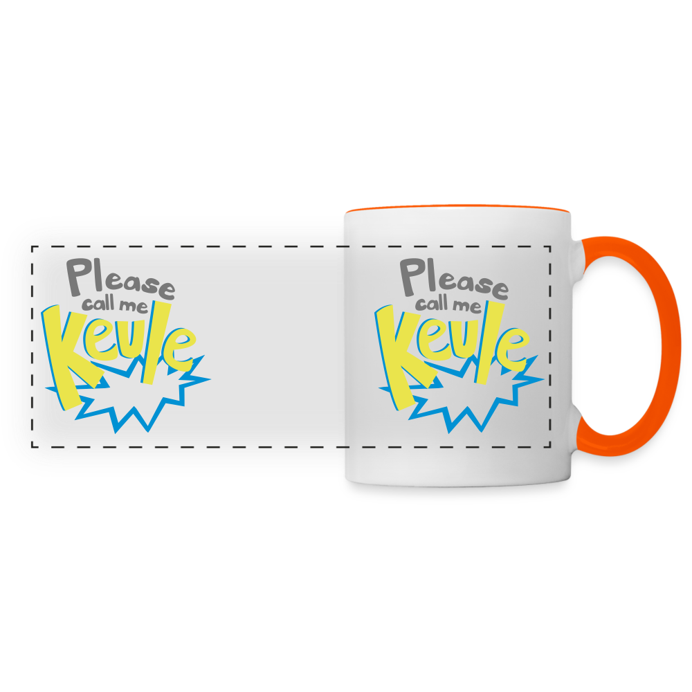 Call me Keule! - Tasse zweifarbig - white/orange