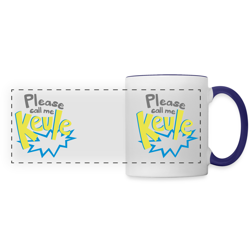 Call me Keule! - Tasse zweifarbig - white/cobalt blue
