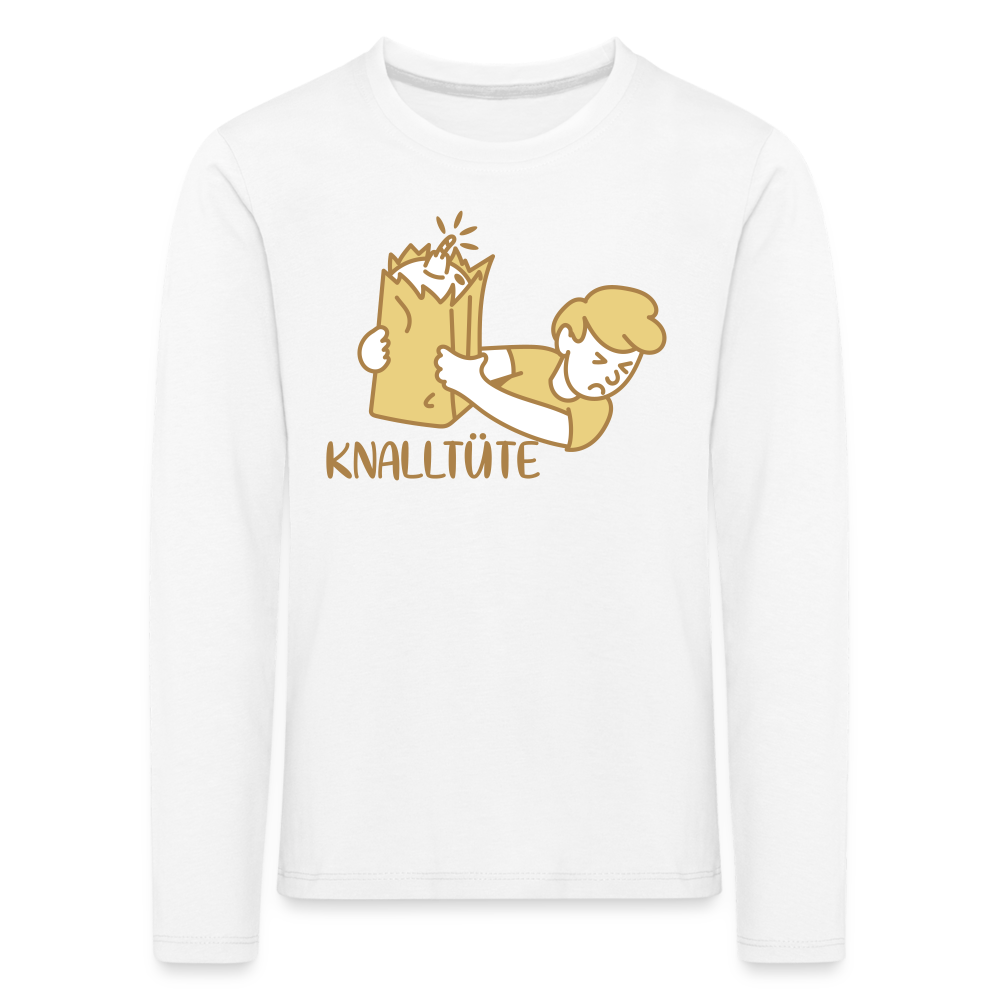 Knalltüte - Kinder Langarmshirt - white