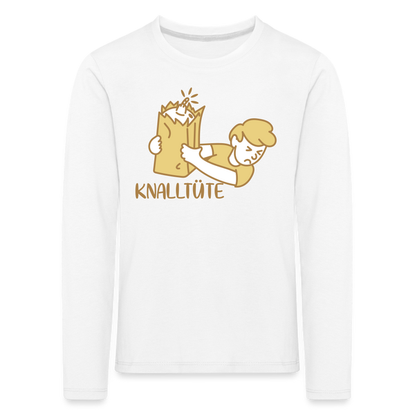 Knalltüte - Kinder Langarmshirt - white