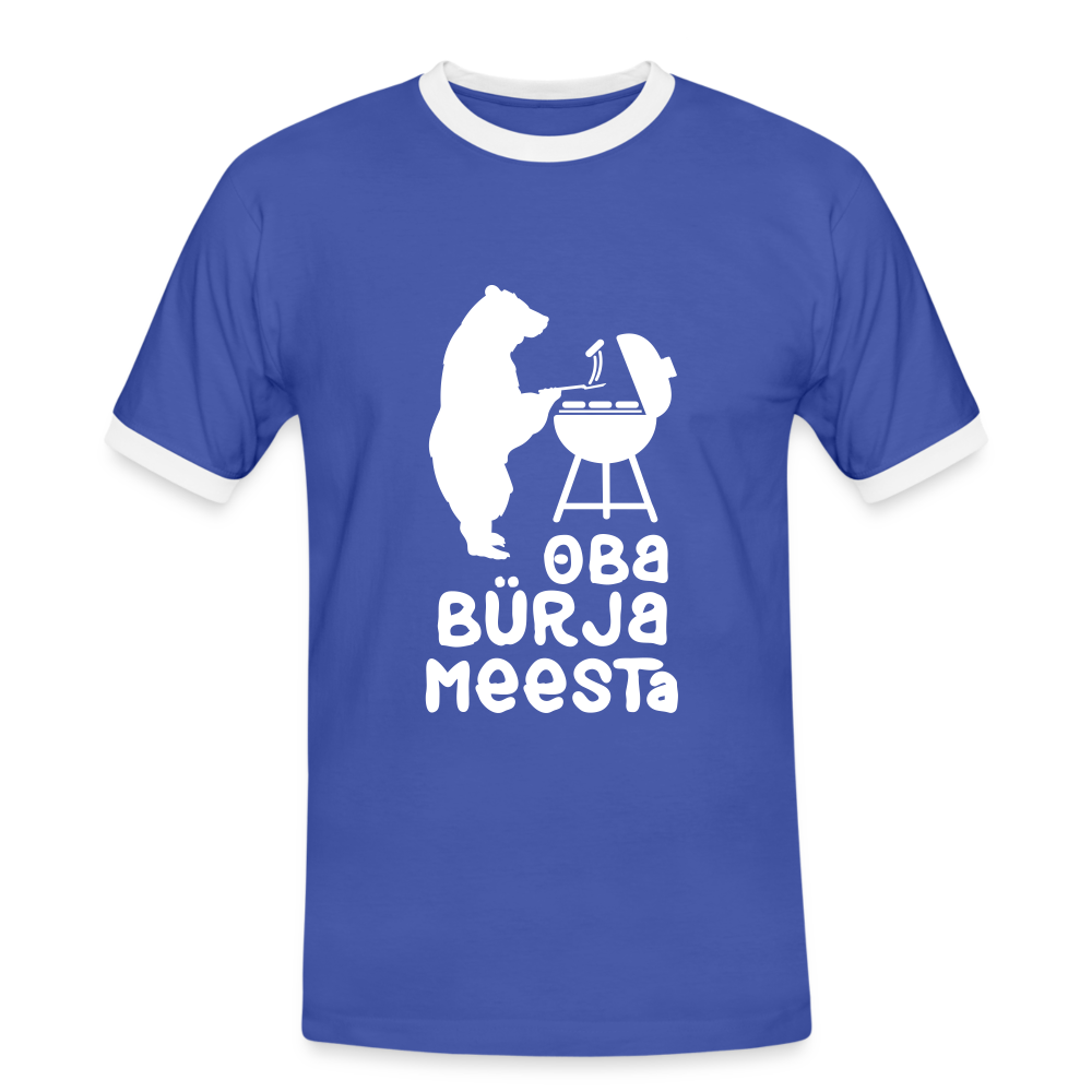 Bürjameesta - Männer Ringer T-Shirt - blue/white
