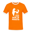 Bürjameesta - Männer Ringer T-Shirt - orange/white