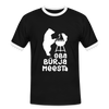 Bürjameesta - Männer Ringer T-Shirt - black/white