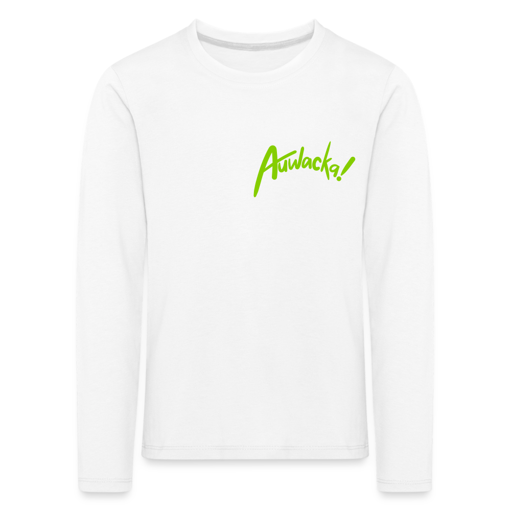 Auwacka! - Kinder Langarmshirt - white