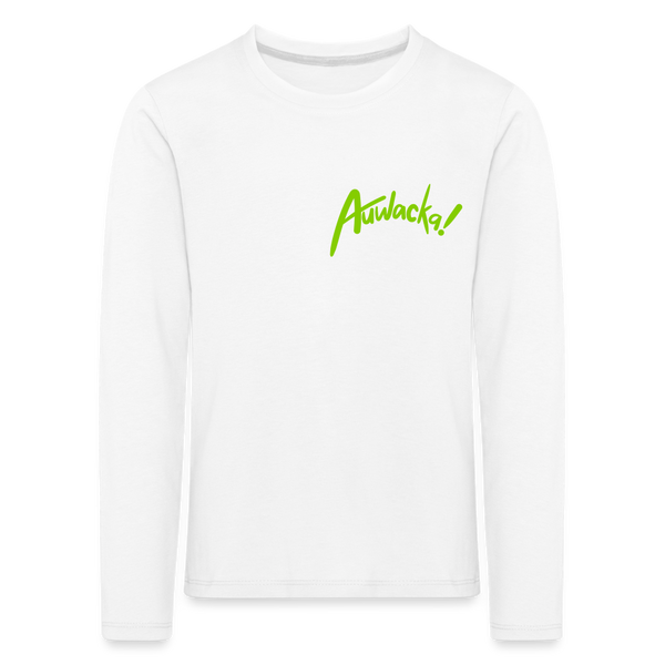 Auwacka! - Kinder Langarmshirt - white