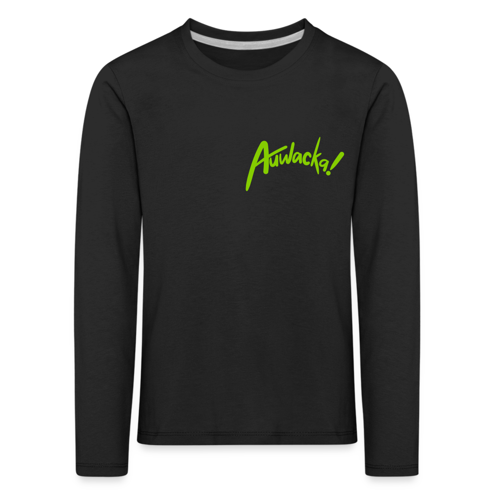 Auwacka! - Kinder Langarmshirt - black