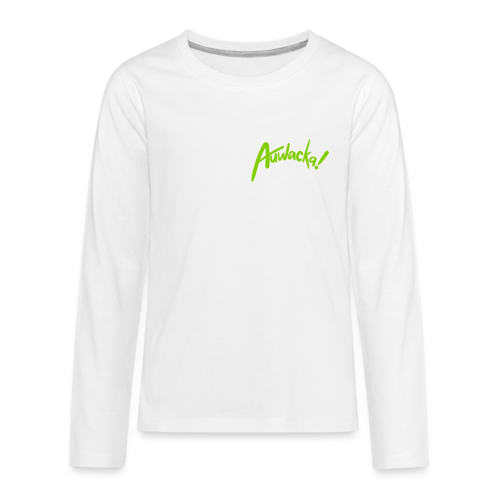 Auwacka! - Teenager Langarmshirt - white
