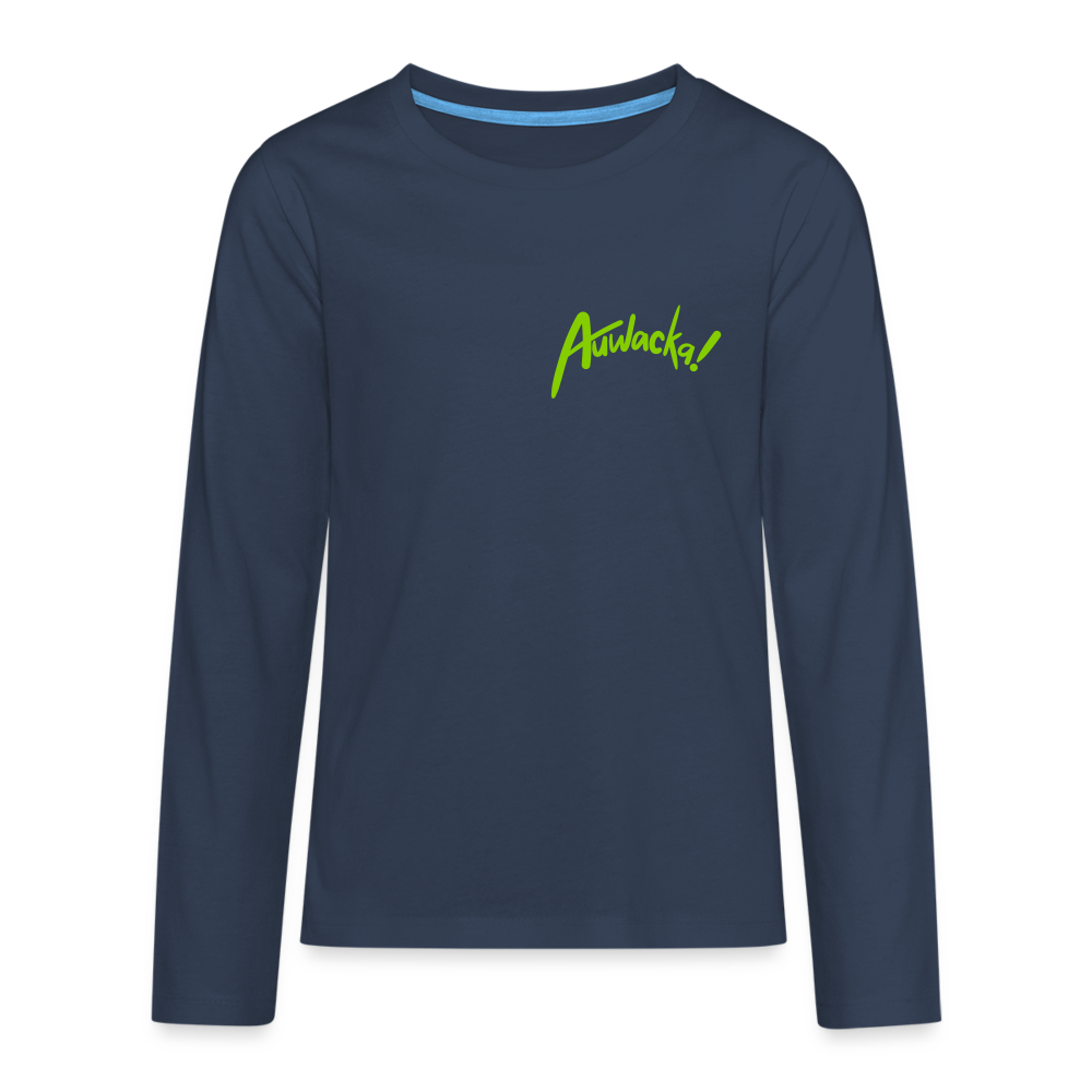 Auwacka! - Teenager Langarmshirt - navy