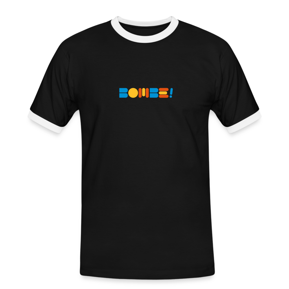 Bombe! - Männer Ringer T-Shirt - black/white