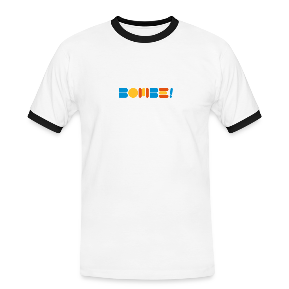 Bombe! - Männer Ringer T-Shirt - white/black