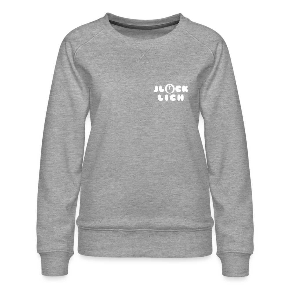 Jlücklich - Frauen Premium Sweatshirt - heather grey