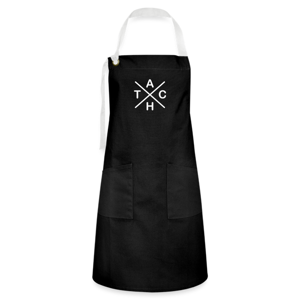 Tach X - Kontrastschürze - black/white