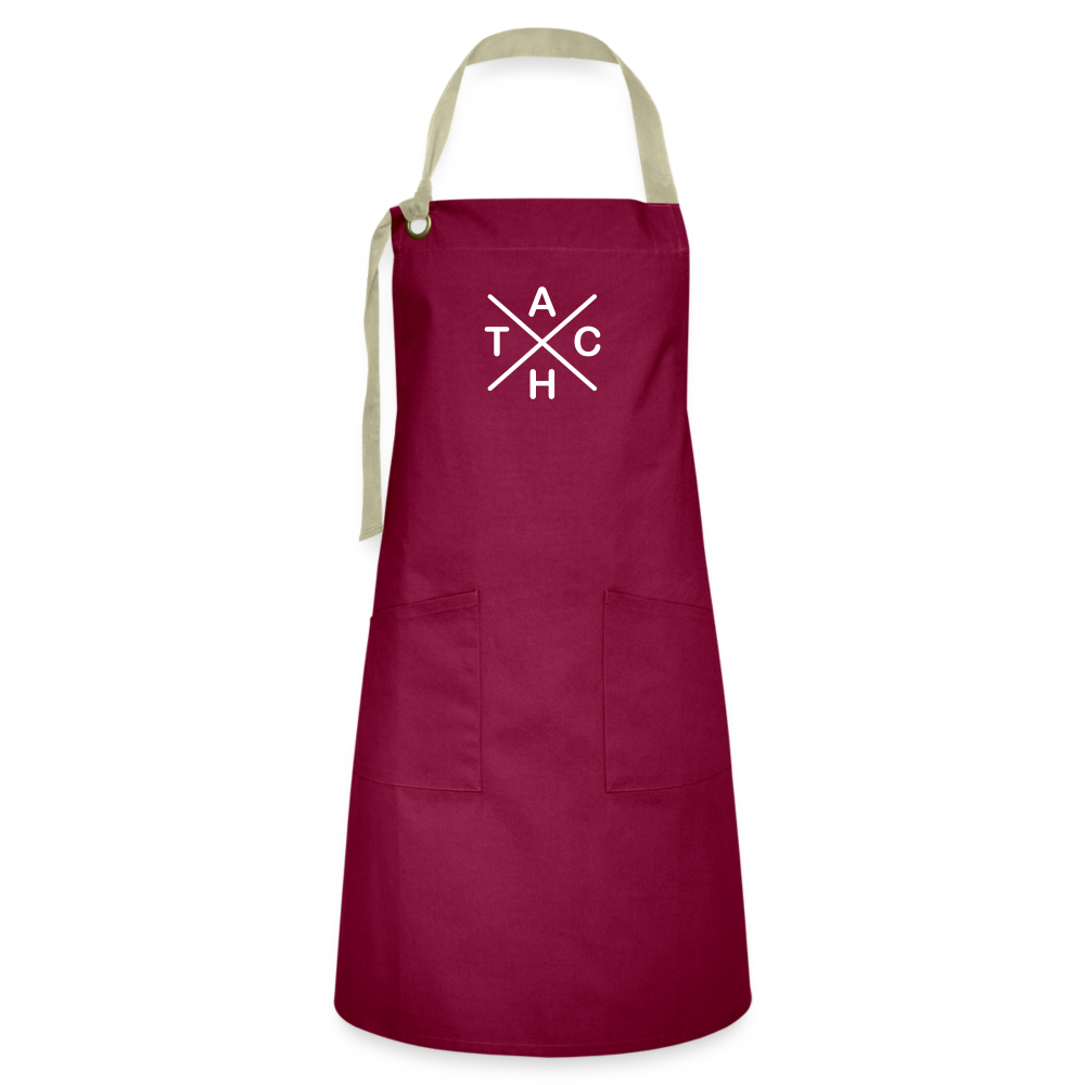 Tach X - Kontrastschürze - burgundy / desert sand