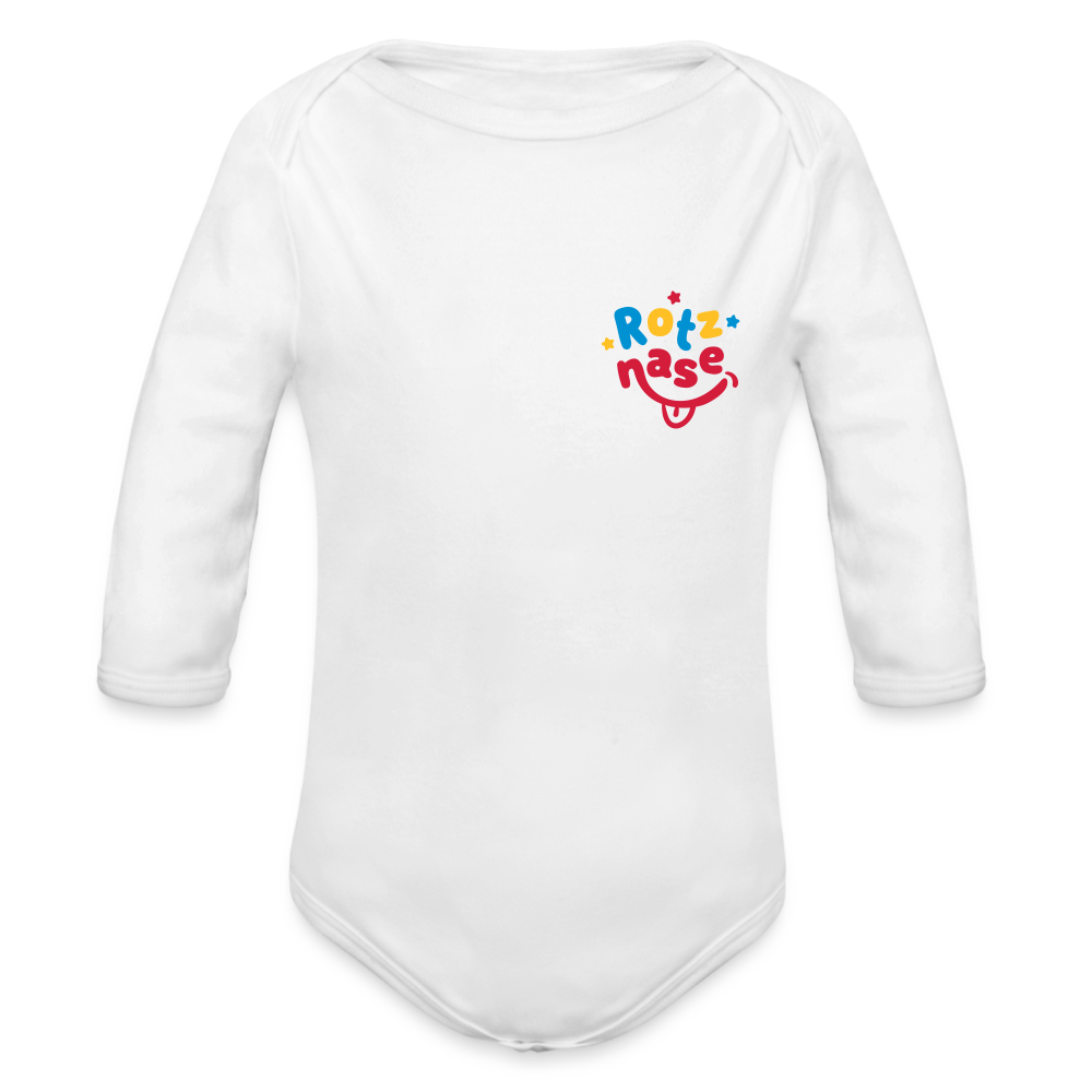 Rotznase - Bio-Langarmbody - white