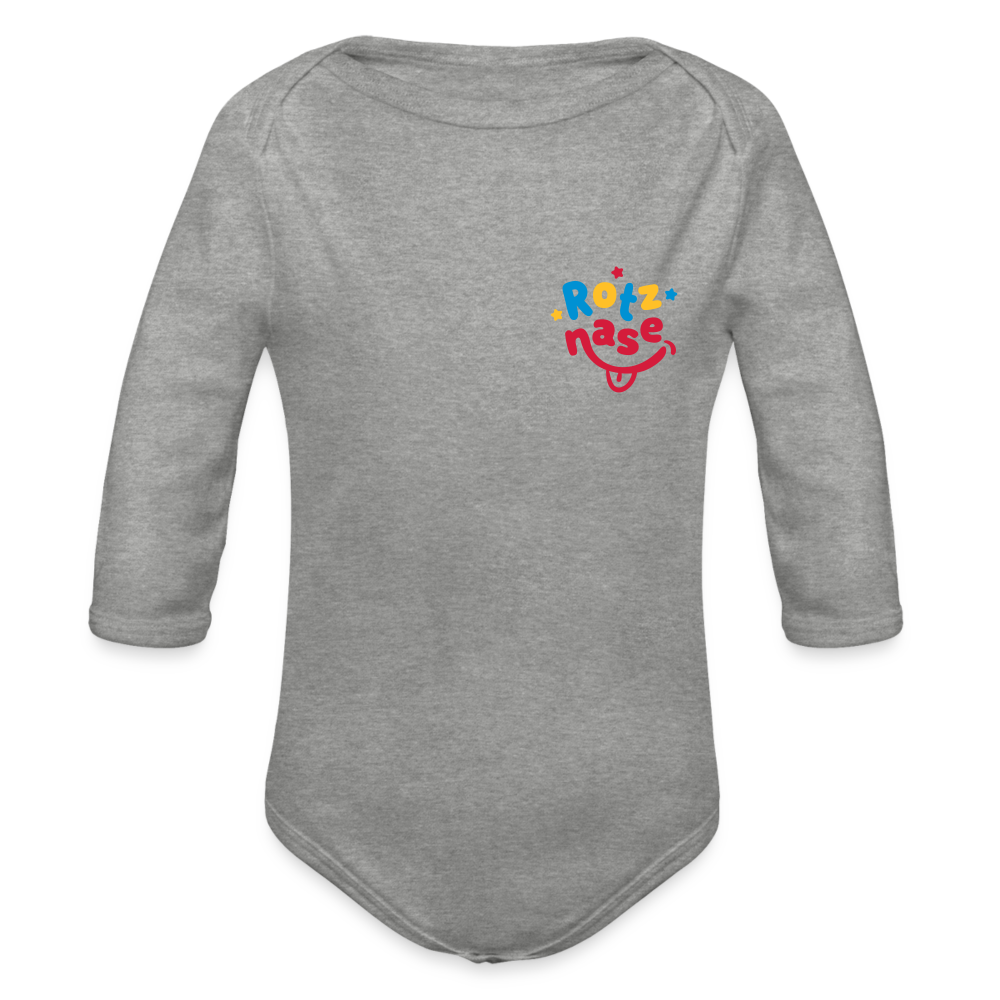 Rotznase - Bio-Langarmbody - heather grey