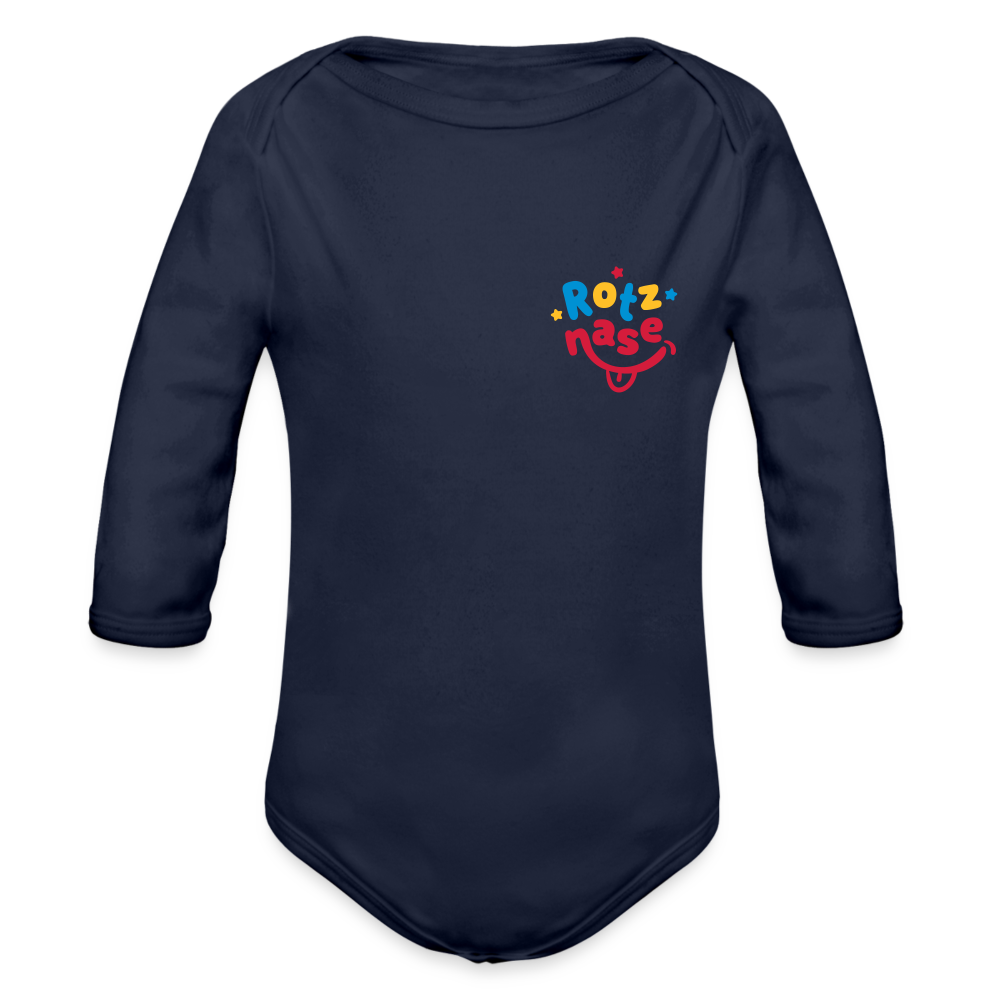Rotznase - Bio-Langarmbody - dark navy