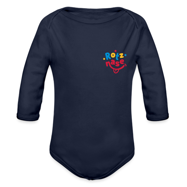 Rotznase - Bio-Langarmbody - dark navy