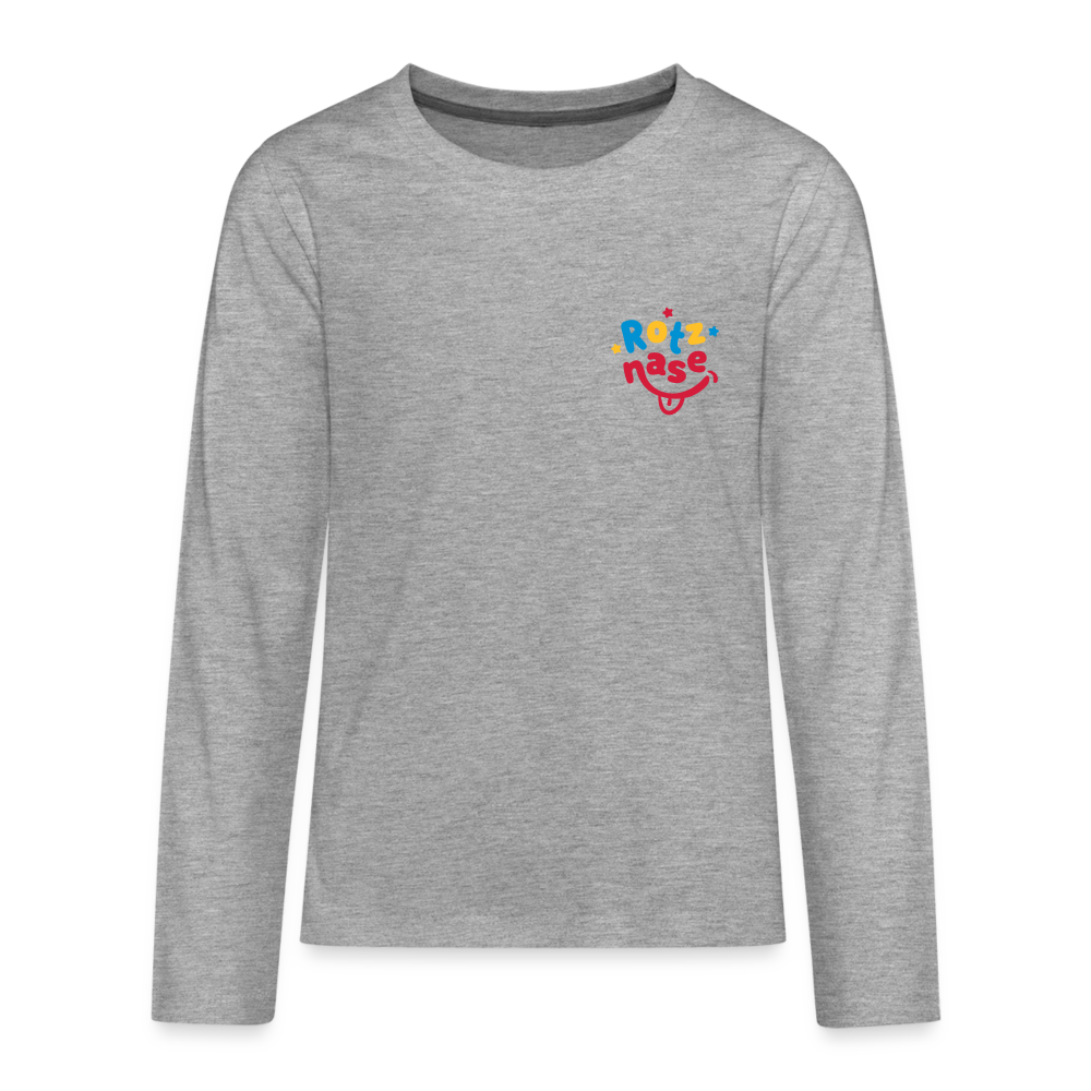 Rotznase - Kinder Langarmshirt - heather grey