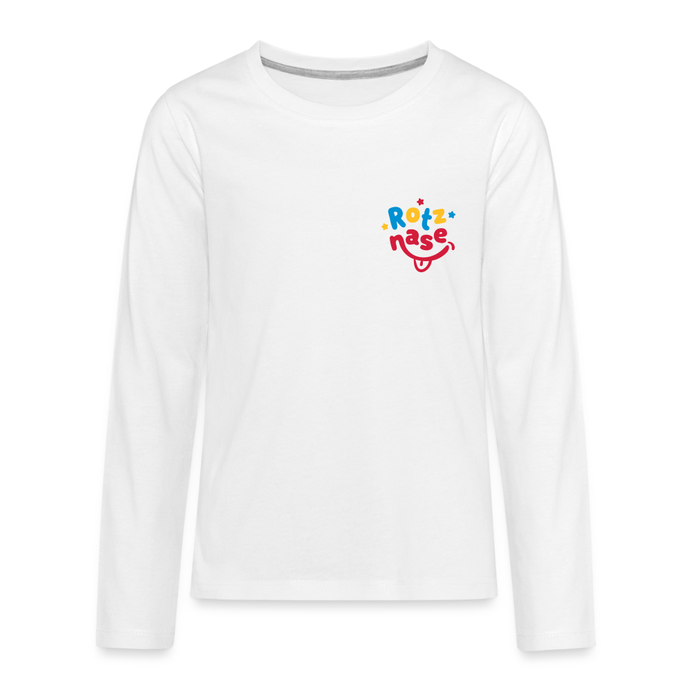 Rotznase - Kinder Langarmshirt - white