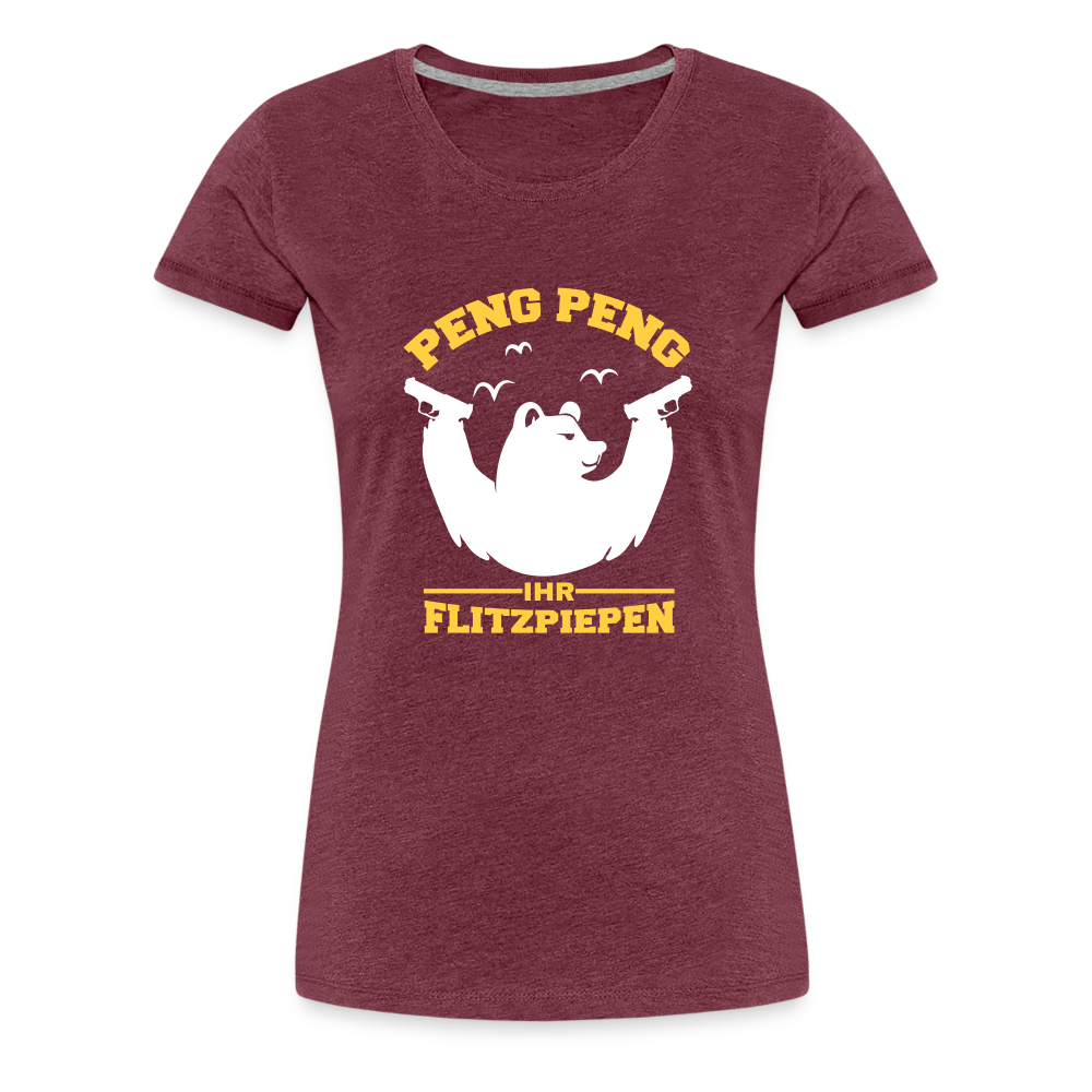 Peng Peng - Frauen Premium T-Shirt - heather burgundy