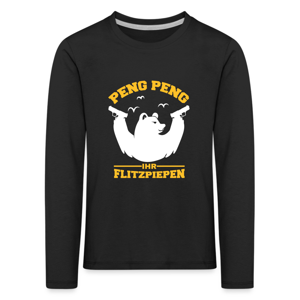 Peng Peng - Kinder Langarmshirt - black