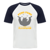 Peng Peng - Männer Baseball T-Shirt - white/navy