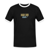 Hab Dir Lieb! - Männer Ringer T-Shirt - black/white